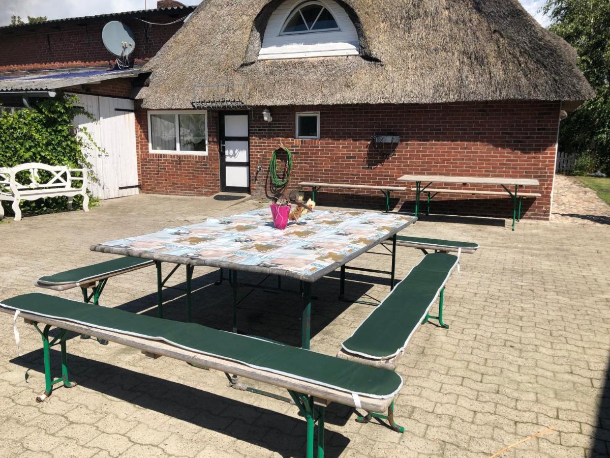 Grosszuegiges Reetdachhaus An Der Nordsee Langenhorn エクステリア 写真